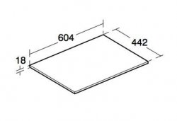 Ideal Standard Connect Air 600 x 442mm Worktop (Gloss Grey)