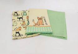 Happy Cat Collection Set - Apron Tea Towel Shopping Bag - Highlands