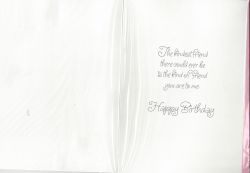 Birthday Card - Female - My Friend Rabbit & Flowers