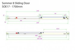 Sommer 8 Sliding Door Shower Enclosure 1700mm - Chrome