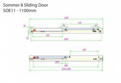 Sommer 8 Sliding Door Shower Enclosure 1100mm - Chrome