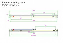 Sommer 8 Sliding Door Shower Enclosure 1500mm - Chrome