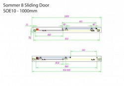 Sommer 8 Sliding Door Shower Enclosure 1000mm - Chrome