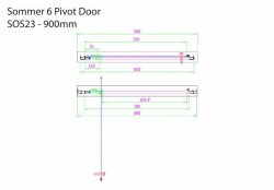 Sommer 6 Pivot Door Shower Enclosure 900mm