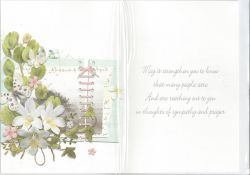 Sympathy Card - Deepest Sympathy - Flowers & Hearts 