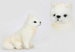 Soft Toy Arctic, Snow Fox Cub Sitting by Hansa (14cm.H) 6830