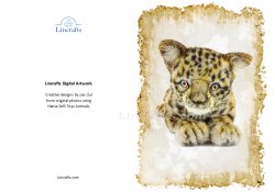 Greeting Card featuring Hansa Soft Toy Leopard. Created by LDA. C18