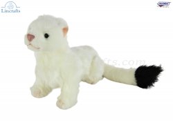Soft Toy White Ferret Standing by Hansa (17cm.H) 7321