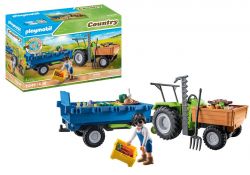 Farm Tractor & Trailer Playset & Accessories - 71249 - Playmobil