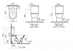 Vitra Integra Rimless Close Coupled Closed Back WC