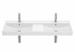 Roca Ona Unik 1200mm Double Basin & Dark Elm Unit (4 Drawers)