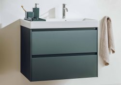 Roca Ona Unik 800mm Right Hand Basin & Matt White Unit (2 Drawers)