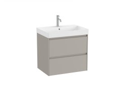 Roca Ona Unik 650mm Basin & Matt Sand Grey Unit (2 Drawers)