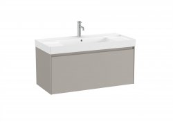 Roca Ona Unik 1000mm Basin & Matt Sand Grey Unit (1 Drawer)