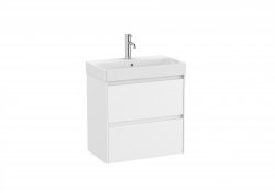 Roca Ona Unik Compact 600mm Basin & Matt White Unit (2 Drawers)