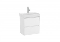 Roca Ona Unik Compact 550mm Basin & Matt White Unit (2 Drawers)