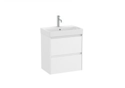 Roca Ona Unik Compact 550mm Basin & Matt White Unit (2 Drawers)