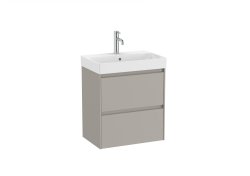 Roca Ona Unik Compact 550mm Basin & Matt Sand Grey Unit (2 Drawers)