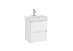 Roca Ona Unik Compact 500mm Basin & Matt White Unit (2 Drawers)