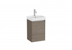 Roca Ona Unik Compact 400mm Basin & Dark Elm Unit (1 Drawer)