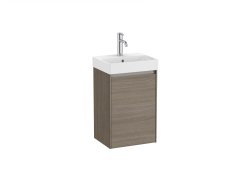 Roca Ona Unik Compact 400mm Basin & Dark Elm Unit (1 Drawer)