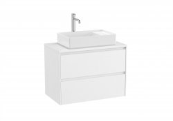 Roca Ona Unik 800mm Matt White Unit & Countertop (2 Drawers)