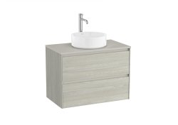 Roca Ona Unik 800mm Light Oak Unit & Countertop (2 Drawers)