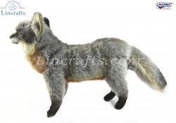 Soft Toy Grey Fox Standing by Hansa (36cm.L) 7864