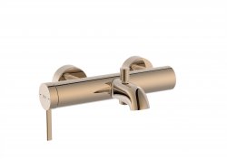 Roca Ona Wall Mounted Rose Gold Bath Shower Mixer