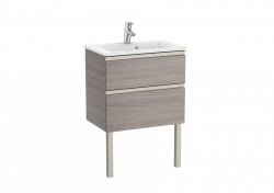 Roca The Gap Compact City Oak 600mm 2 Drawer Vanity Unit with Basin