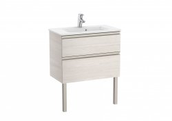 Roca The Gap Compact Nordic Ash 700mm 2 Drawer Vanity Unit with Basin