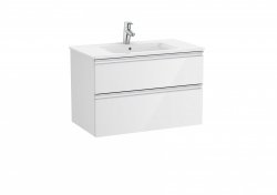 Roca The Gap Gloss White 800mm 2 Drawer Vanity Unit with Basin