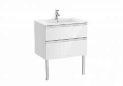 Roca The Gap Gloss White 700mm 2 Drawer Vanity Unit with Basin