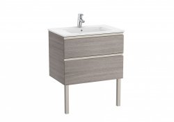 Roca The Gap City Oak 700mm 2 Drawer Vanity Unit with Basin
