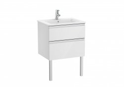 Roca The Gap Gloss White 600mm 2 Drawer Vanity Unit with Basin