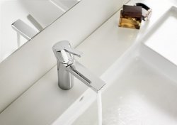 Roca Naia Chrome Smooth Bodied Basin Mixer