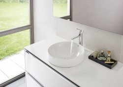 Roca Naia Chrome Smooth Bodied Basin Mixer with Click-Clack Waste