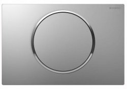 Geberit Sigma 10 Stainless Steel Brushed/Polished/Brushed/Anti-Vandal Single Flush Plate