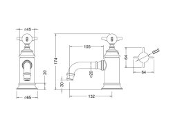 Arcade Mini Monobloc Basin Mixer (Nickel) - Stock Clearance