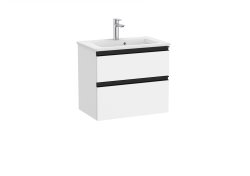 Roca The Gap Compact Matt White 600mm 2 Drawer Vanity Unit with Basin