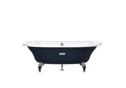 Roca Eliptico 1700 x 850mm Freestanding Cast Iron Bath - Navy Blue