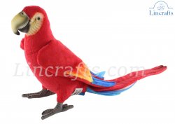 Soft Toy Scarlet Macaw Bird by Hansa (40cm) 8000