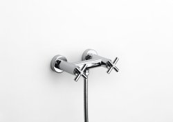Roca Loft Wall-Mounted Shower Mixer with Handset, Hose & Bracket - Chrome