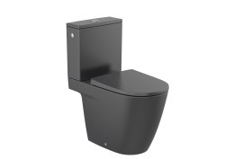 Roca Ona Close-Coupled Rimless Toilet - Matt Black