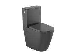 Roca Ona Compact Close Coupled Back-to-Wall Rimless Toilet - Matt Black