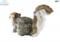 Soft Toy Grey Squirrel by Hansa (22cm) 4840