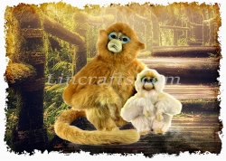 Greeting Card featuring Hansa Soft Toy Monkeys. Created by LDA. C26