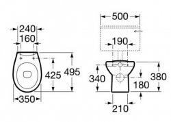 Roca Laura Back to Wall WC Pan