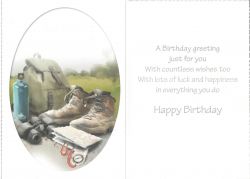 Birthday Card - Grandad - Walking Hiking Rambling