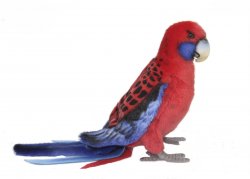 Soft Toy Bird, Crimson Rosella by Hansa (30cm) 8222